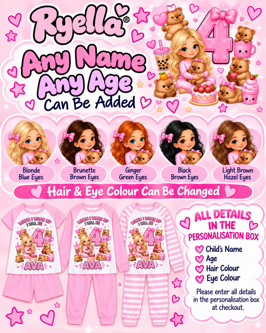 Personalised Capybara Birthday Pyjamas – When I Wake Up PJs