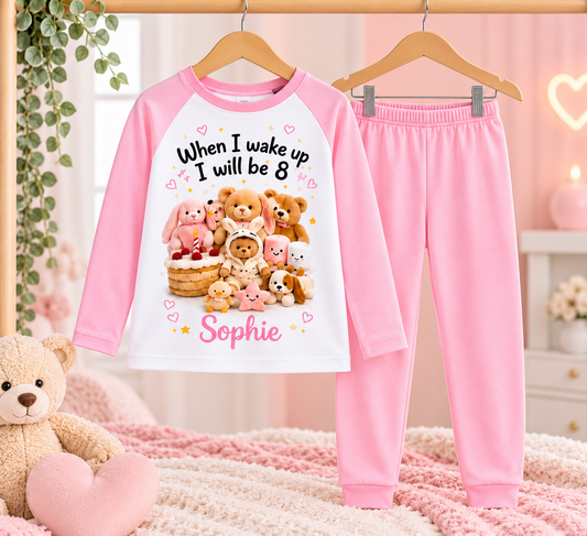 When I Wake Up Birthday Pyjamas – Personalised Name & Age