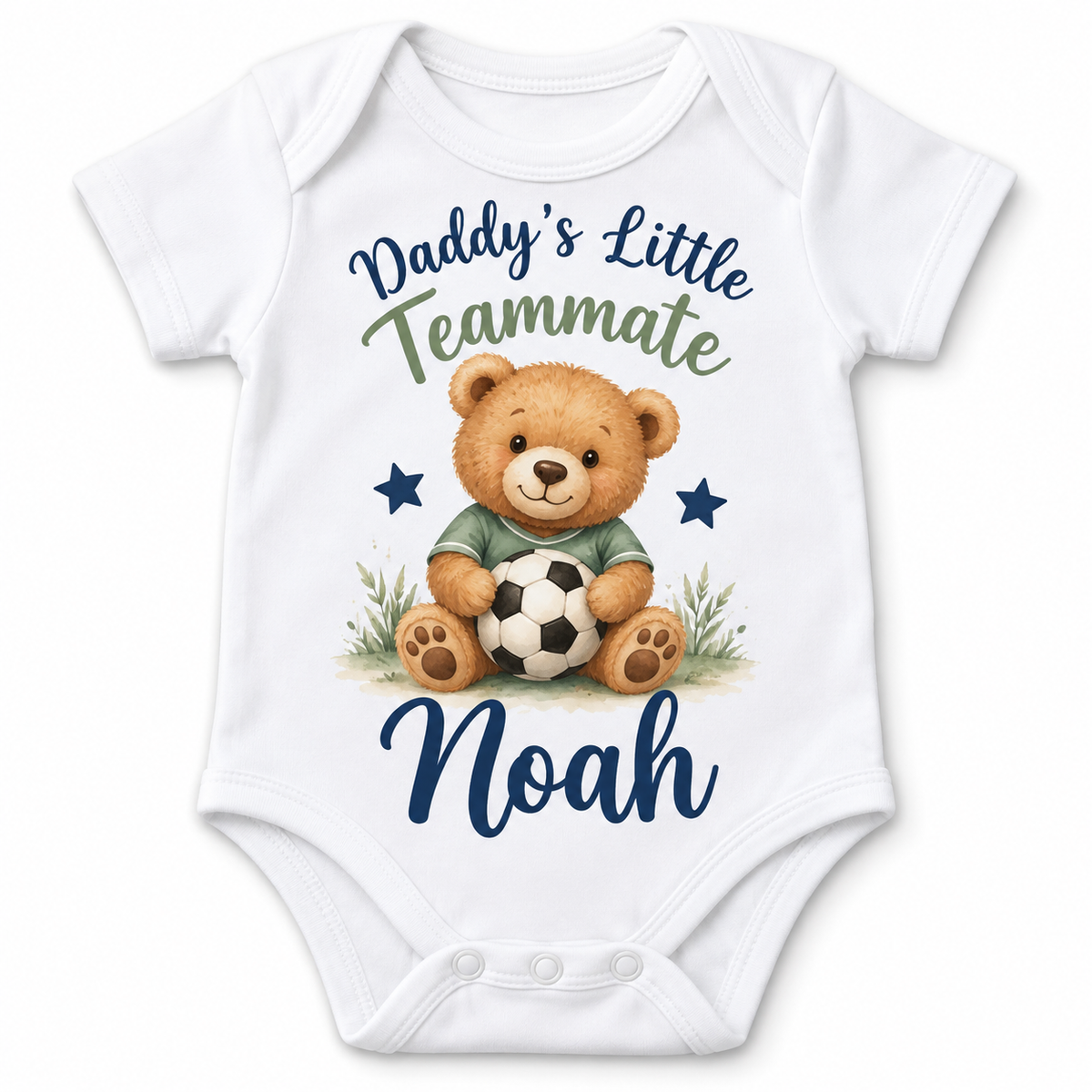 Personalised Daddy’s Little Teammate Baby Vest – Football