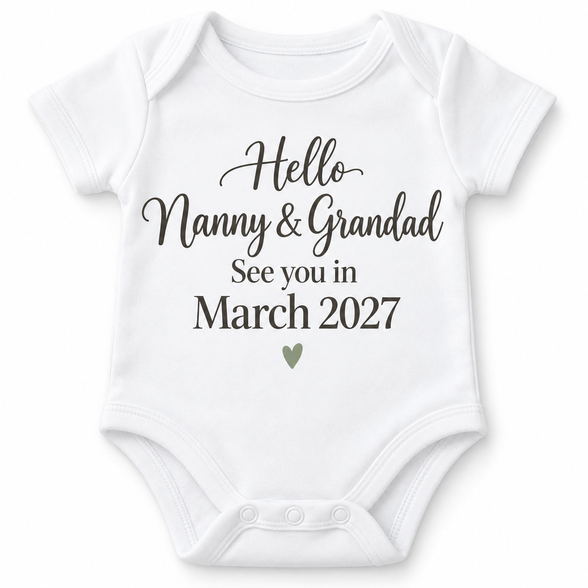 Personalised Grandparent Reveal Baby Vest – Pregnancy Announcement