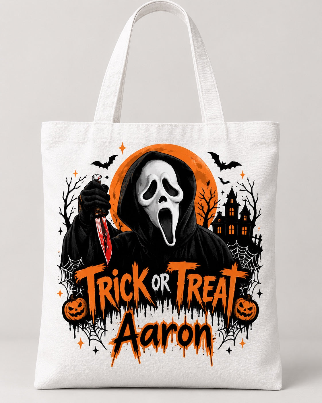 Personalised Masked Horror Halloween Trick or Treat Bag