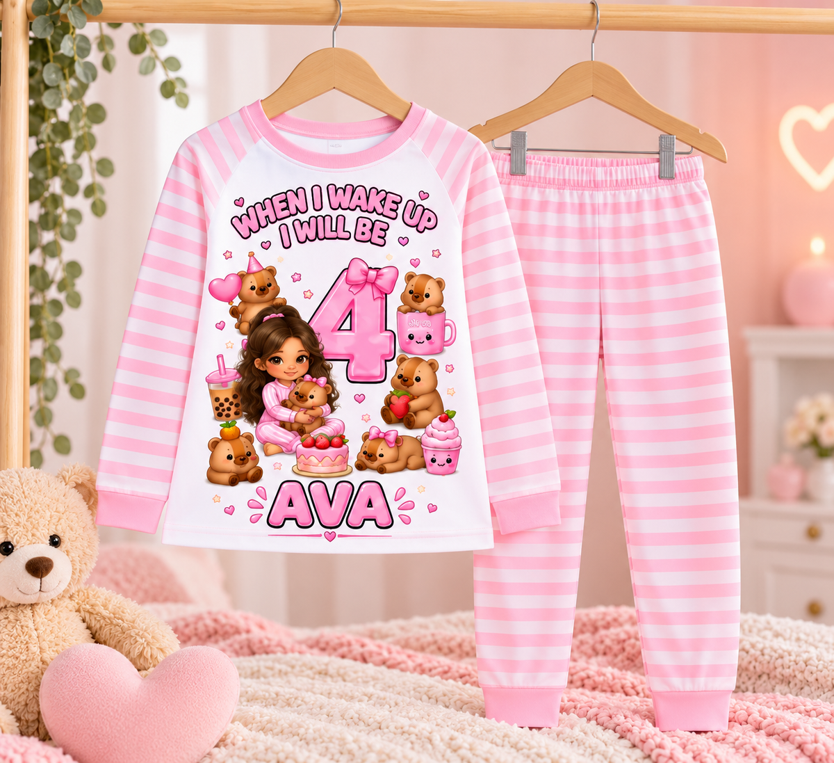 Personalised Capybara Birthday Pyjamas – When I Wake Up PJs