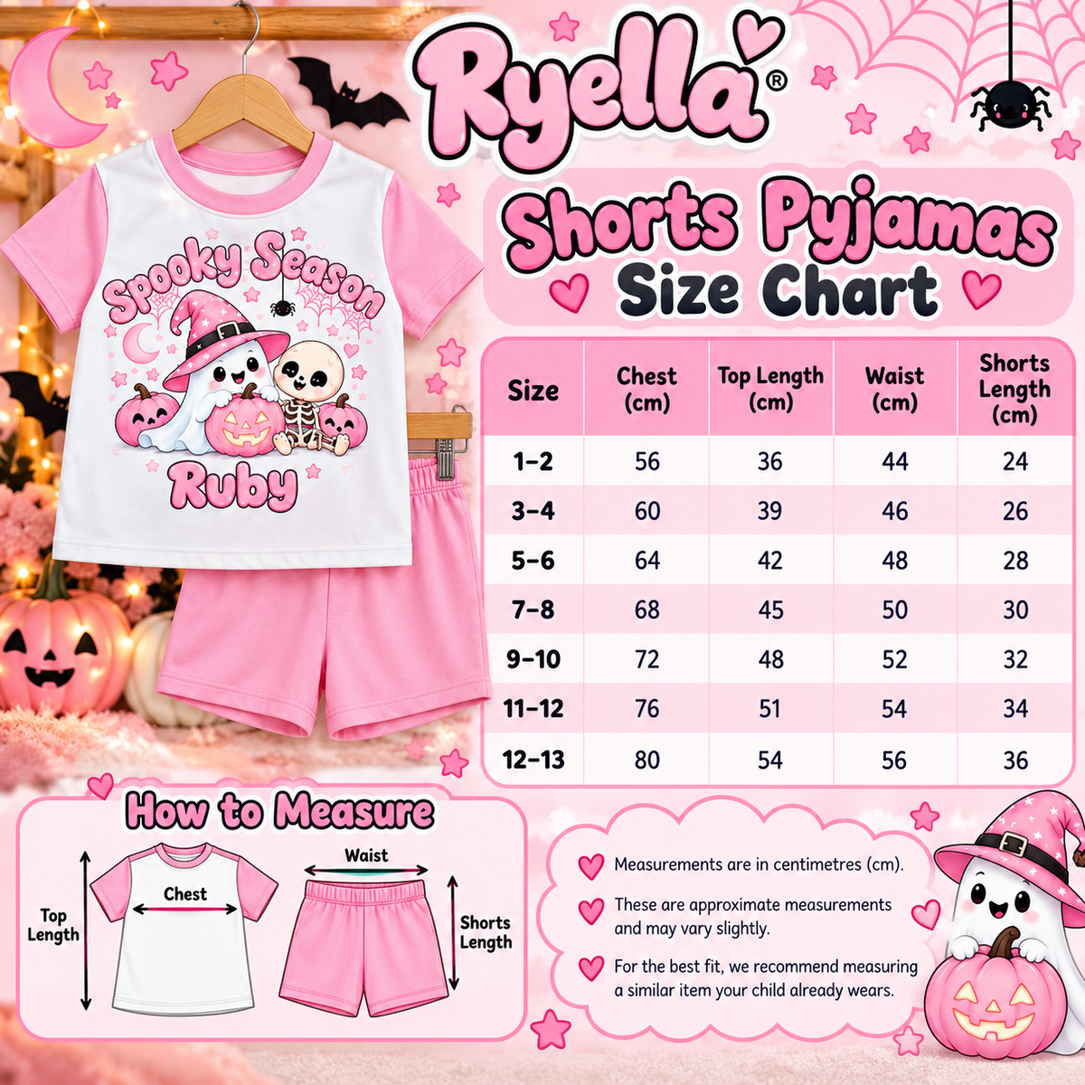 Personalised Girls Spooky Season Pyjamas | Halloween Pyjamas