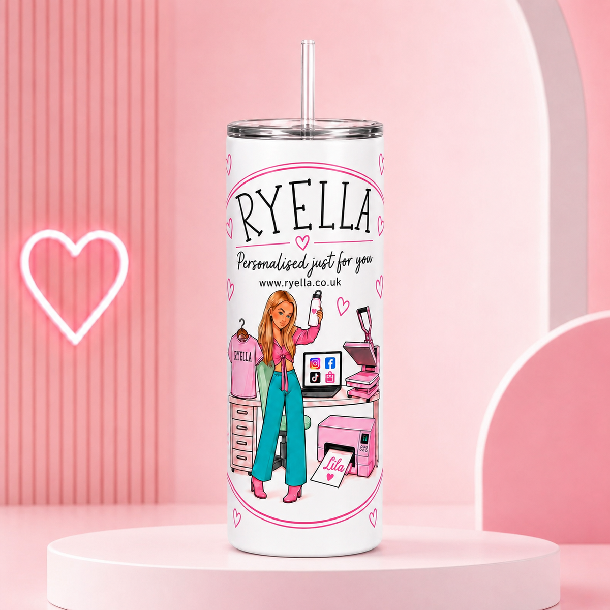 Personalised 20oz Tumbler – Any Name, Text or Design