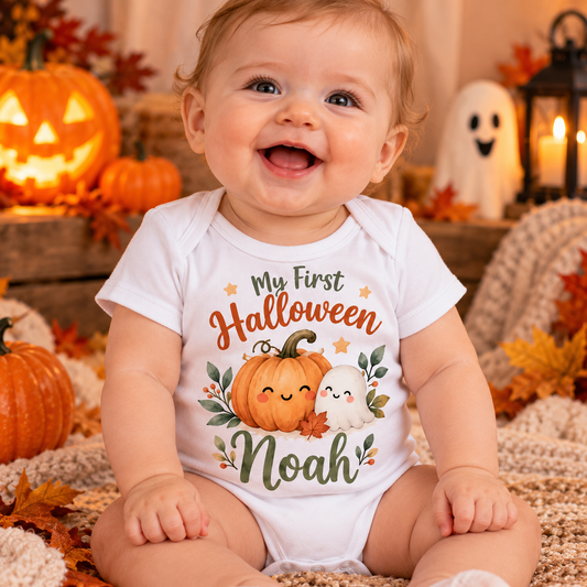 Personalised Baby’s First Halloween Vest | My First Halloween Baby Bodysuit