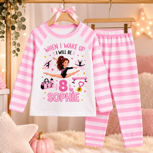 Personalised Gymnastics Pyjamas – Girls Birthday PJs