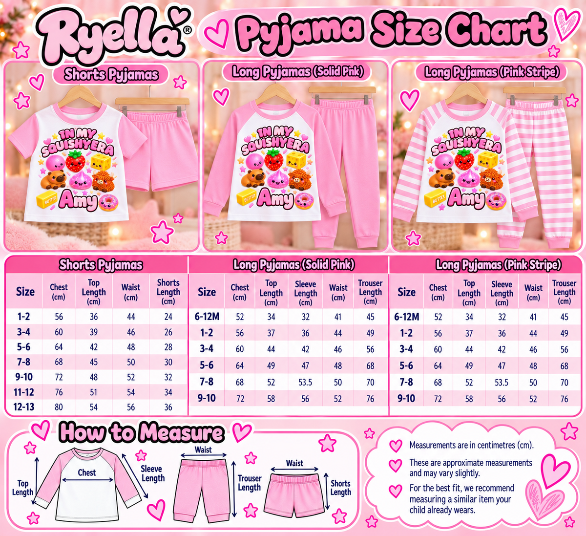 Personalised Girls Squishy Era Pyjamas