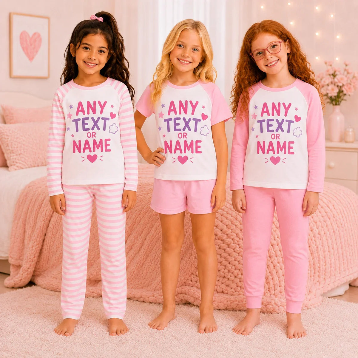 Personalised Kids Pyjamas – Any Name, Wording or Design