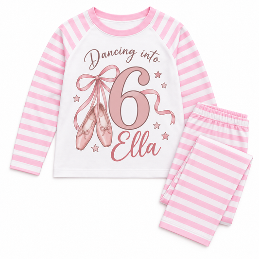 Personalised Girls Ballet Birthday Pyjamas – Dancing Into