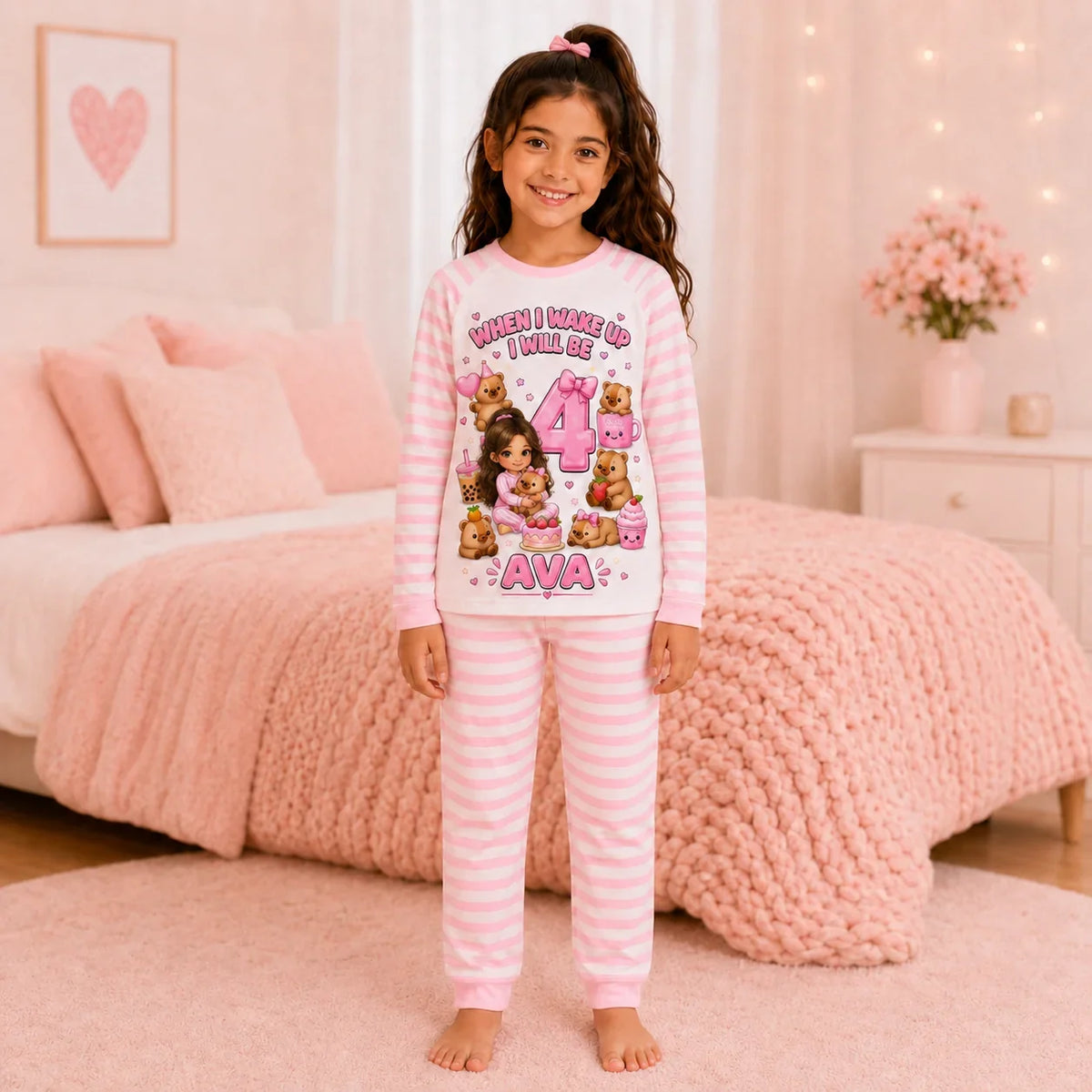 Personalised Capybara Birthday Pyjamas – When I Wake Up PJs