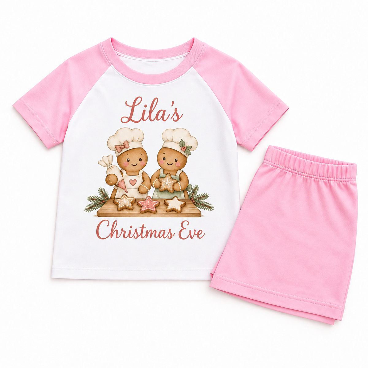 Personalised Girls Gingerbread Christmas Eve Pyjamas – Christmas Bakery
