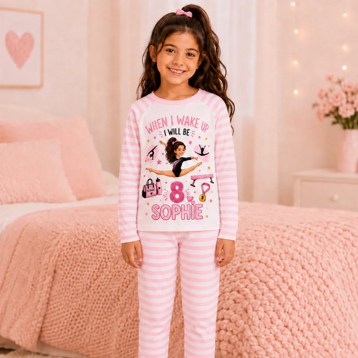 Personalised Gymnastics Pyjamas – Girls Birthday PJs