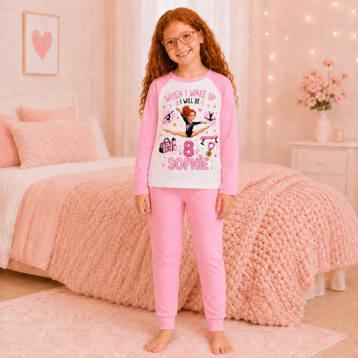 Personalised Gymnastics Pyjamas – Girls Birthday PJs