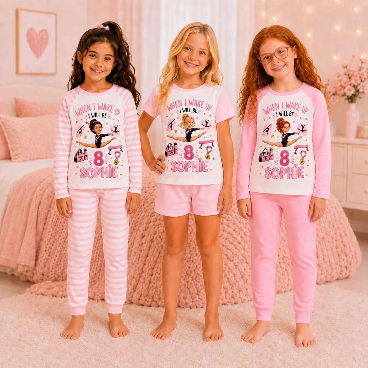 Personalised Gymnastics Pyjamas – Girls Birthday PJs