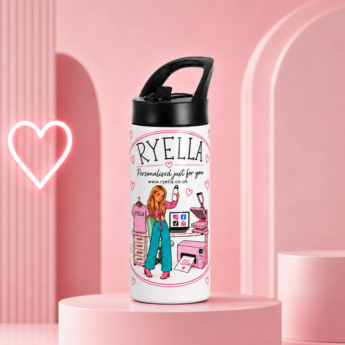 Personalised Water Bottle – Any Name or Design – 16oz & 20oz