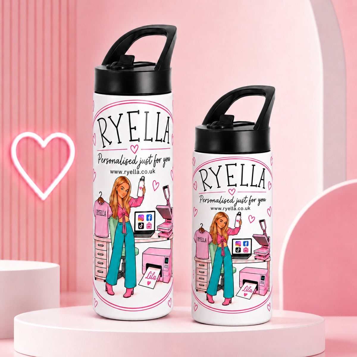 Personalised Water Bottle – Any Name or Design – 16oz & 20oz