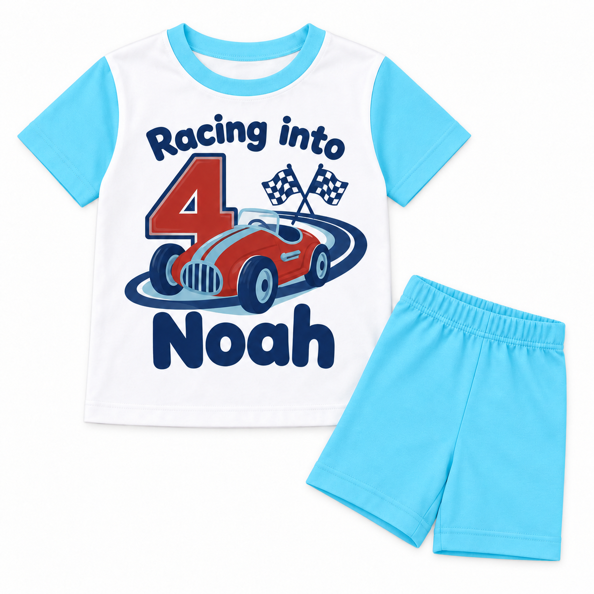Personalised Boys Racing Car Birthday Pyjamas – Racing Into