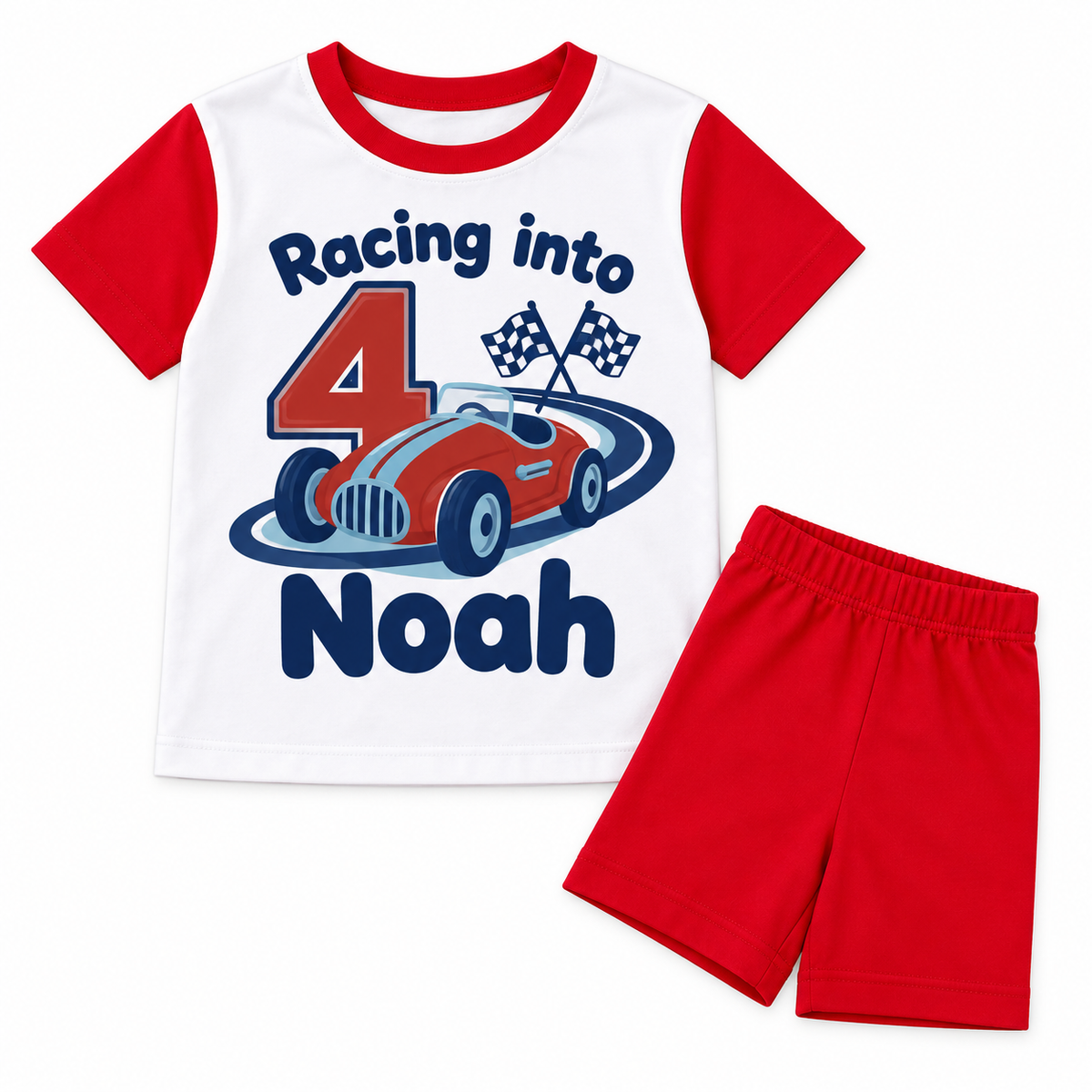 Personalised Boys Racing Car Birthday Pyjamas – Racing Into