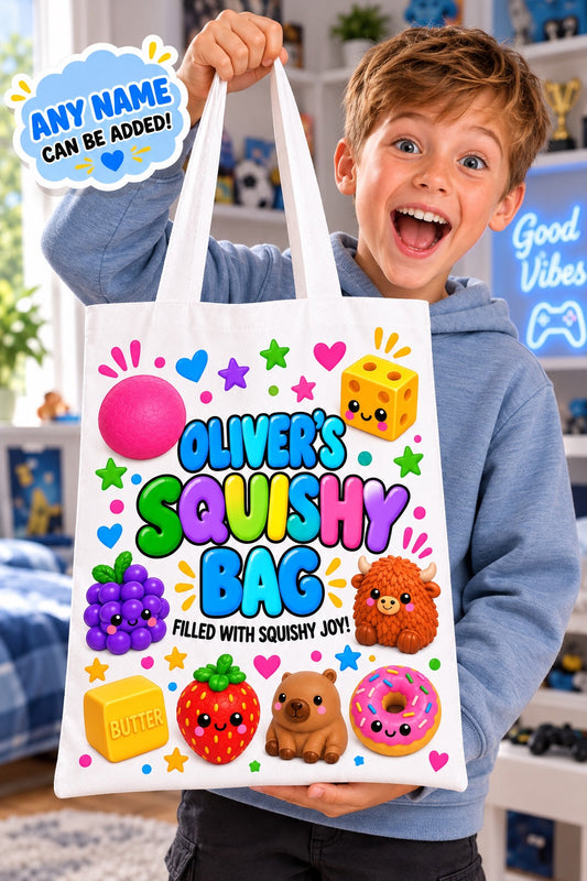 Personalised Boys Squishy Bag – Any Name Added