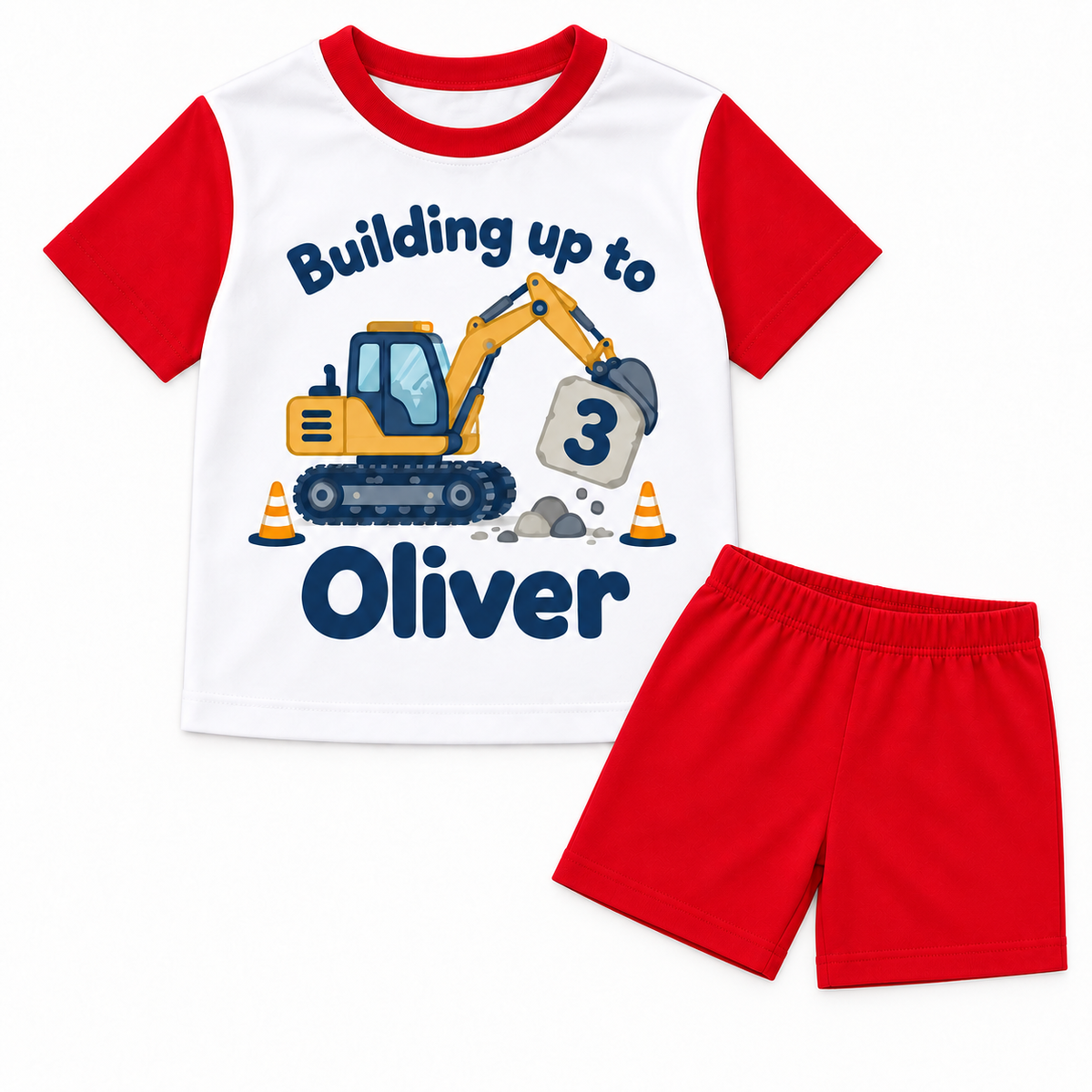 Personalised Boys Construction Birthday Pyjamas – Building Up To