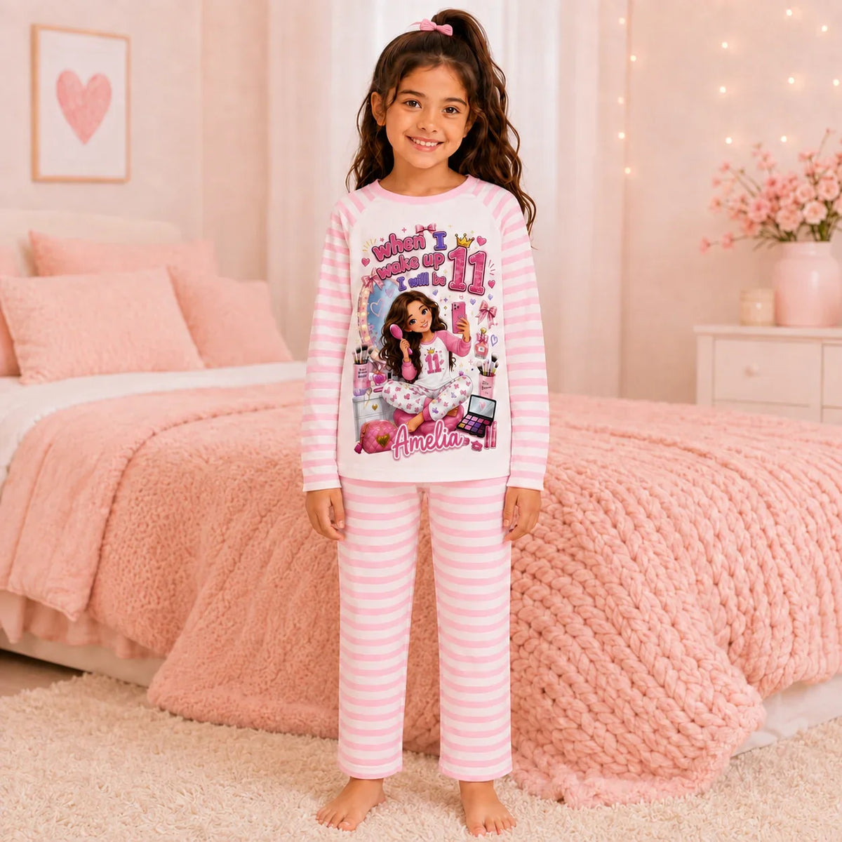Personalised 11th Birthday Pyjamas – When I Wake Up I Will Be 11